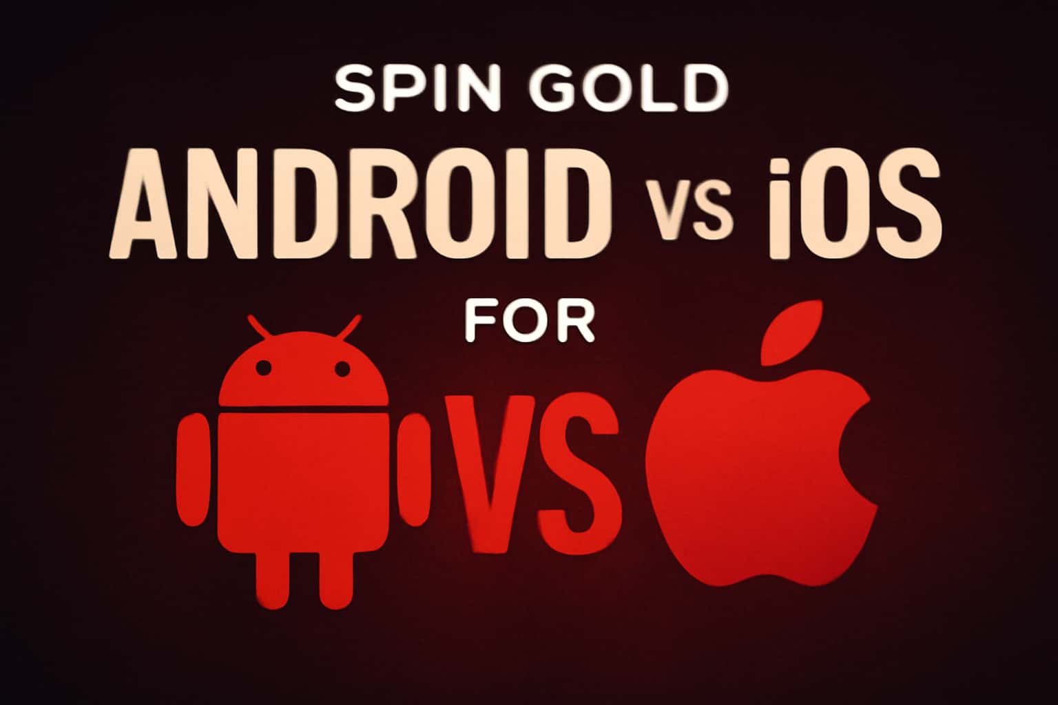 A comparative illustration of Android and iOS for Spin Gold app functionalities.