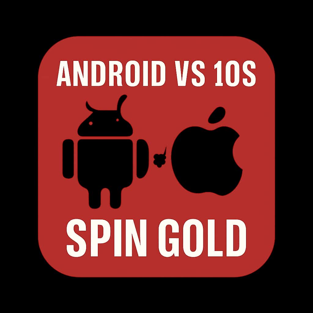 An icon symbolizing the comparison of Android and iOS functionalities for Spin Gold.
