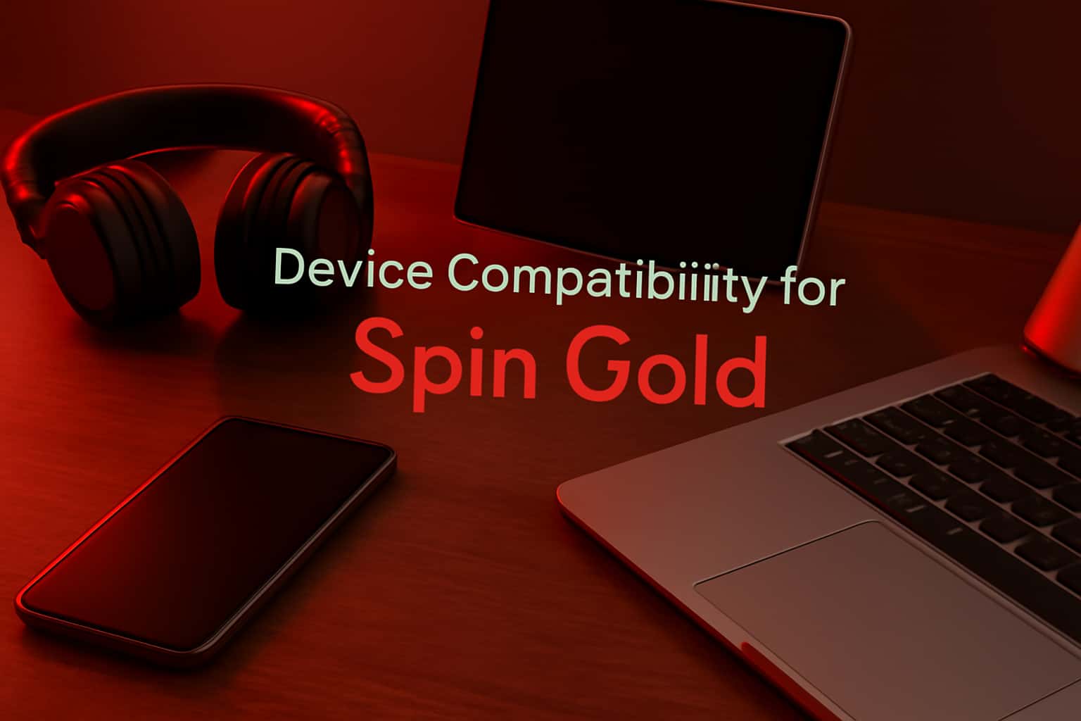 Informational image about device compatibility for Spin Gold.
