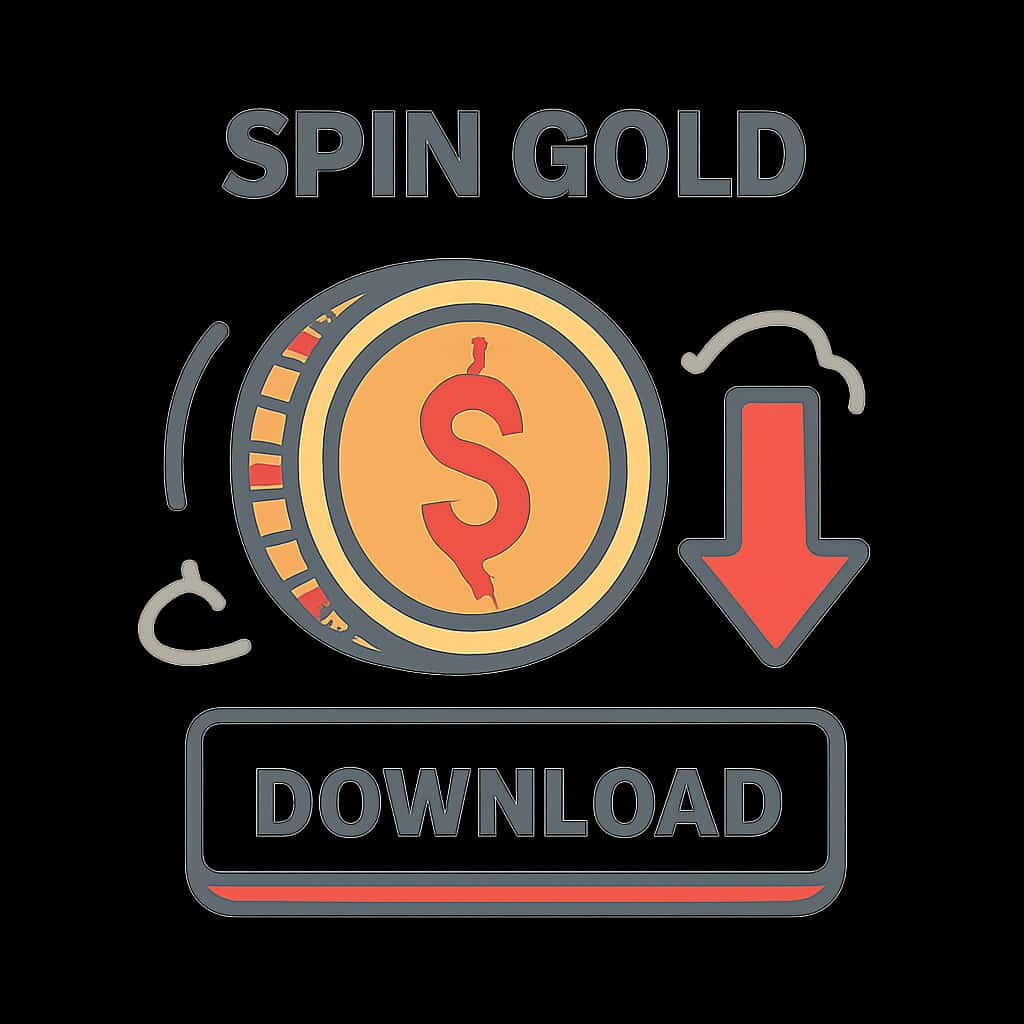 Illustration of the Spin Gold Download process highlighting installation steps.