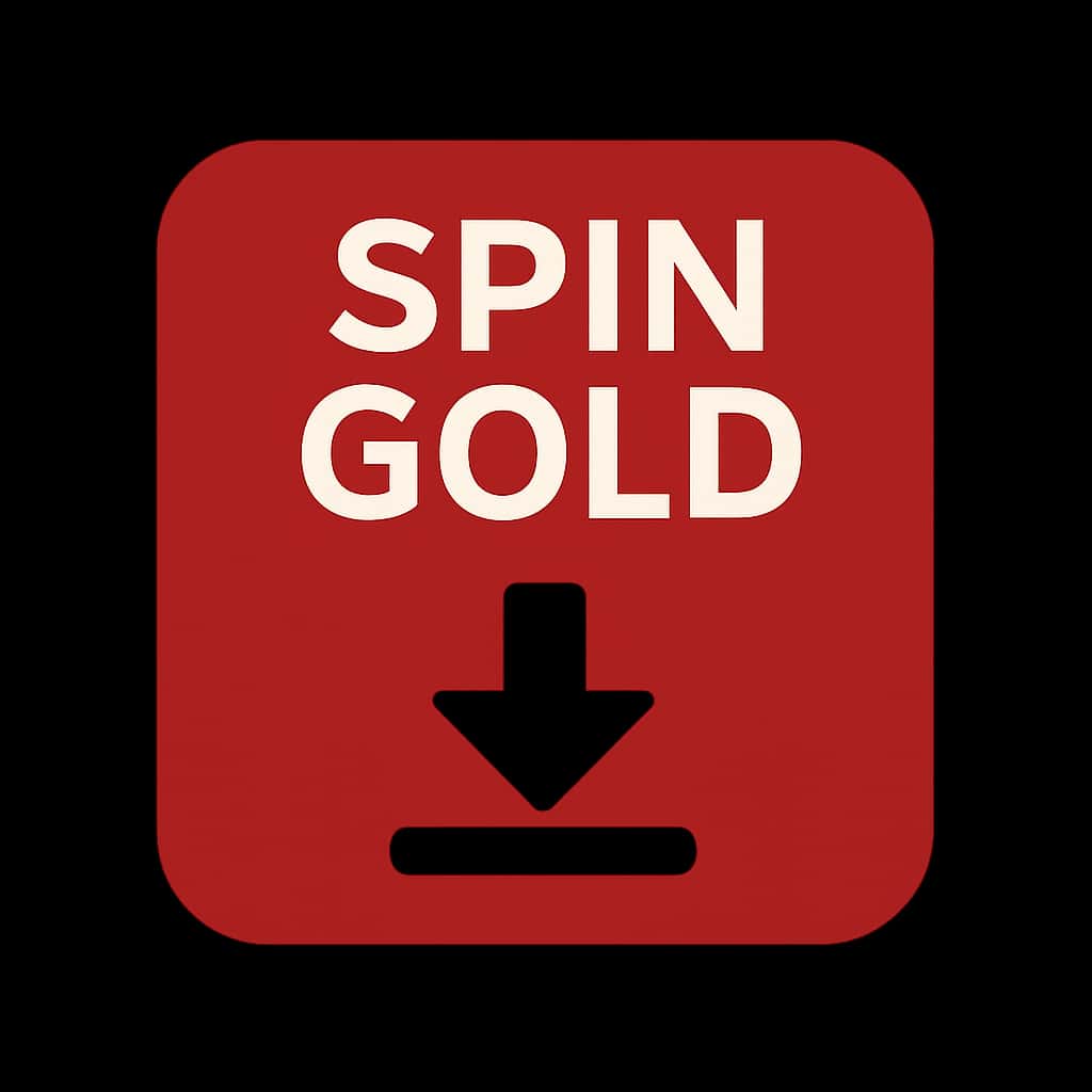 Icon representing Spin Gold Download with a clean design in #c4181a.