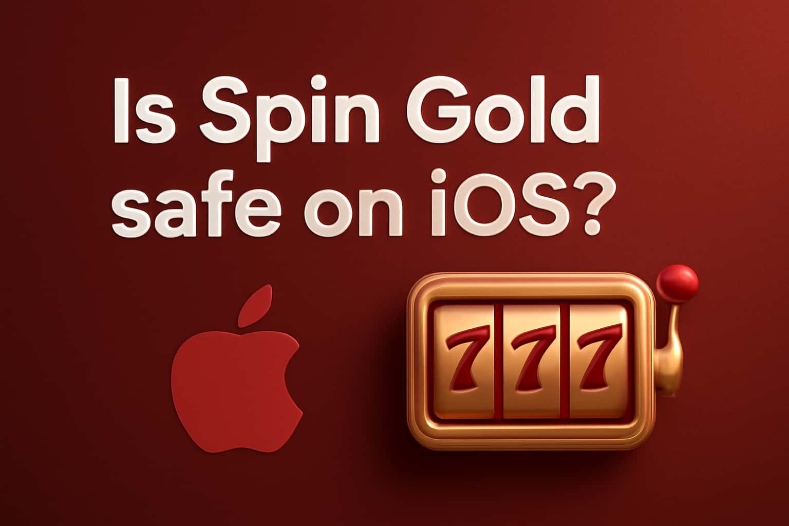 Informational graphic about the safety of Spin Gold on iOS.