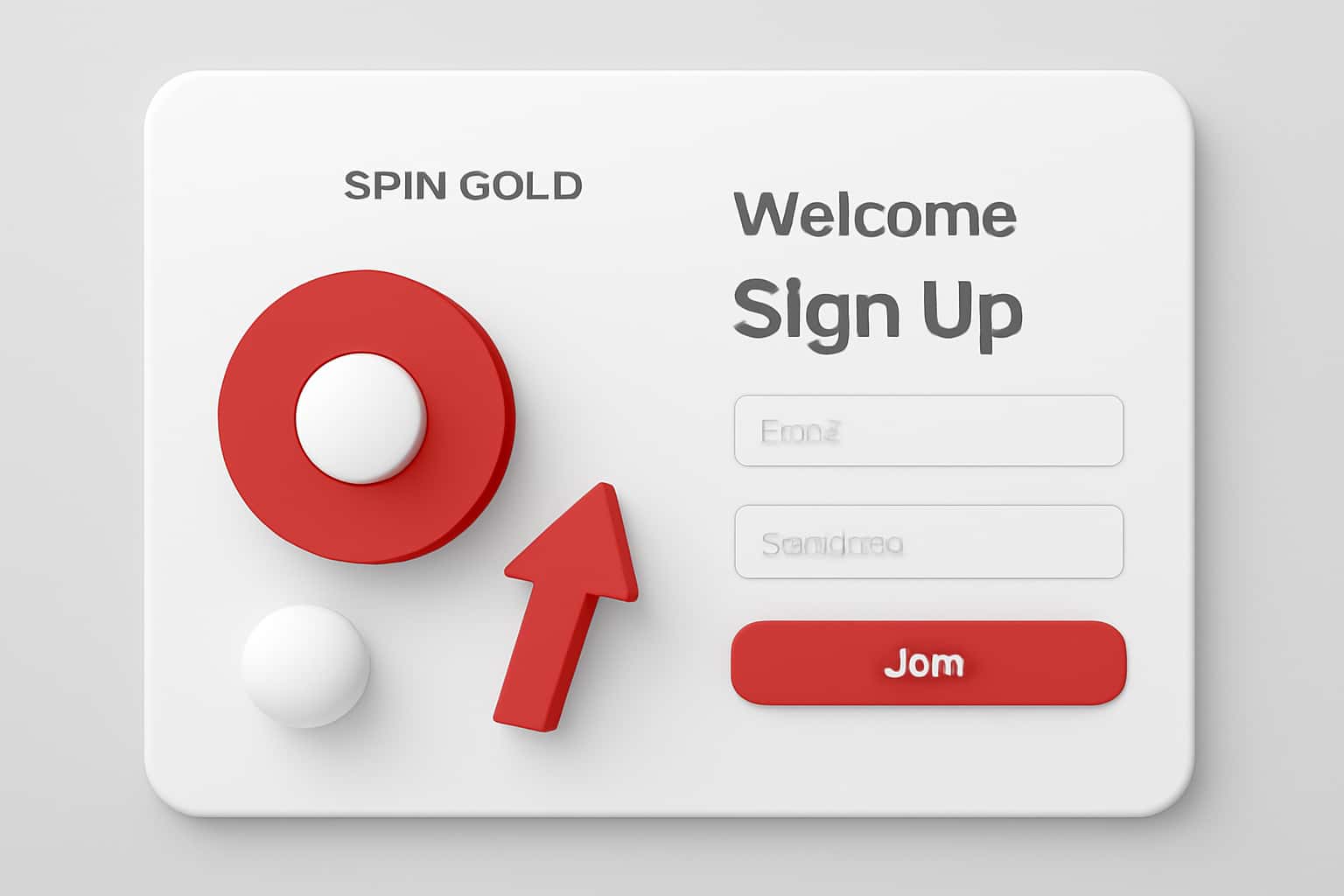 Spin Gold Sign Up Portal Interface