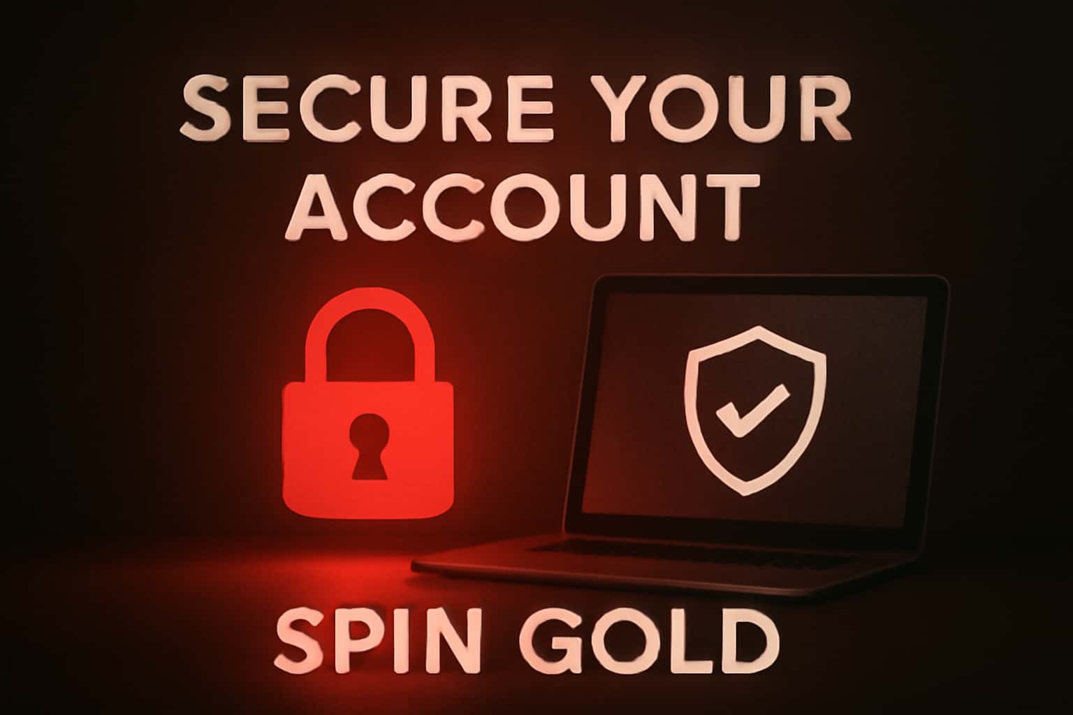 A visual representation of securing your Spin Gold account.
