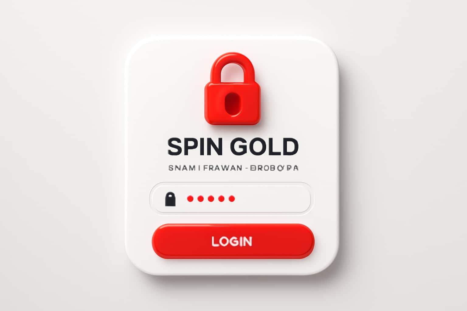 Spin Gold User Authentication Interface