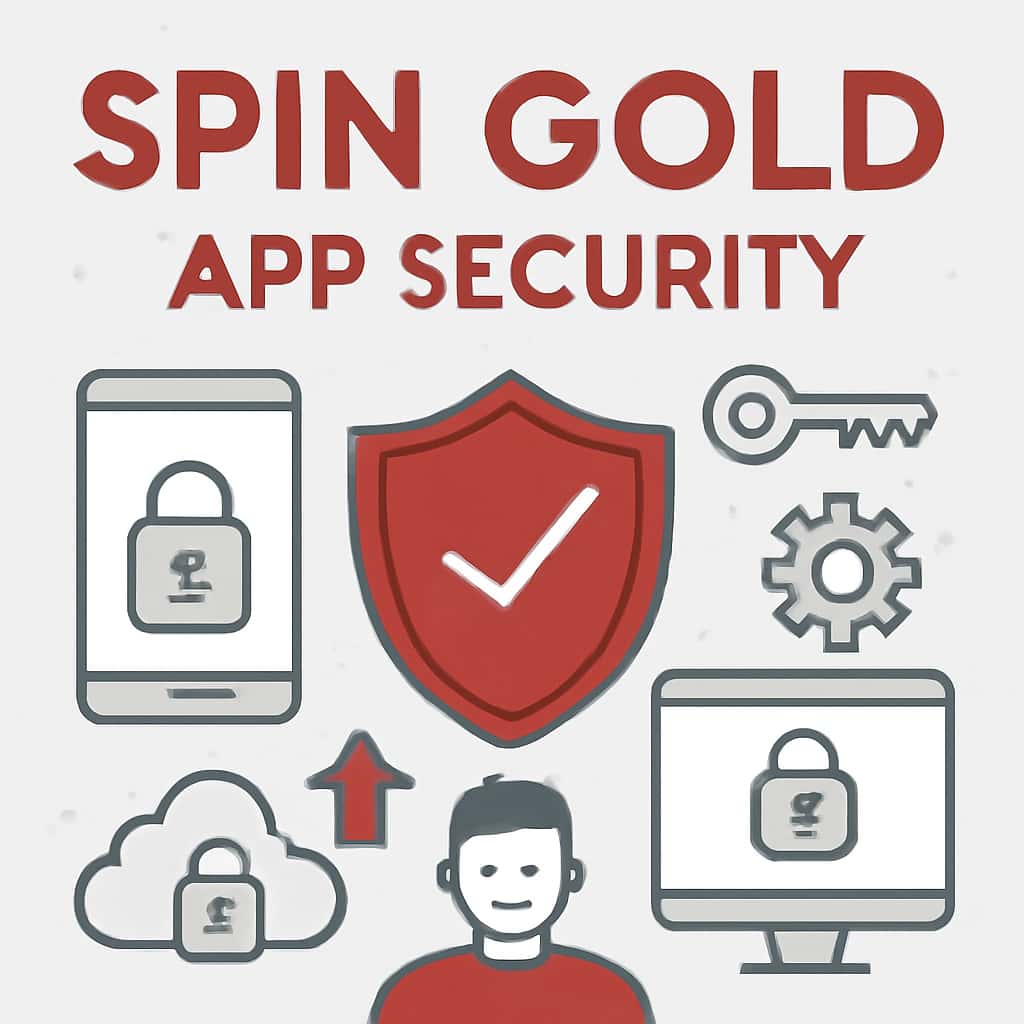 An educational diagram illustrating the security features of Spin Gold App.