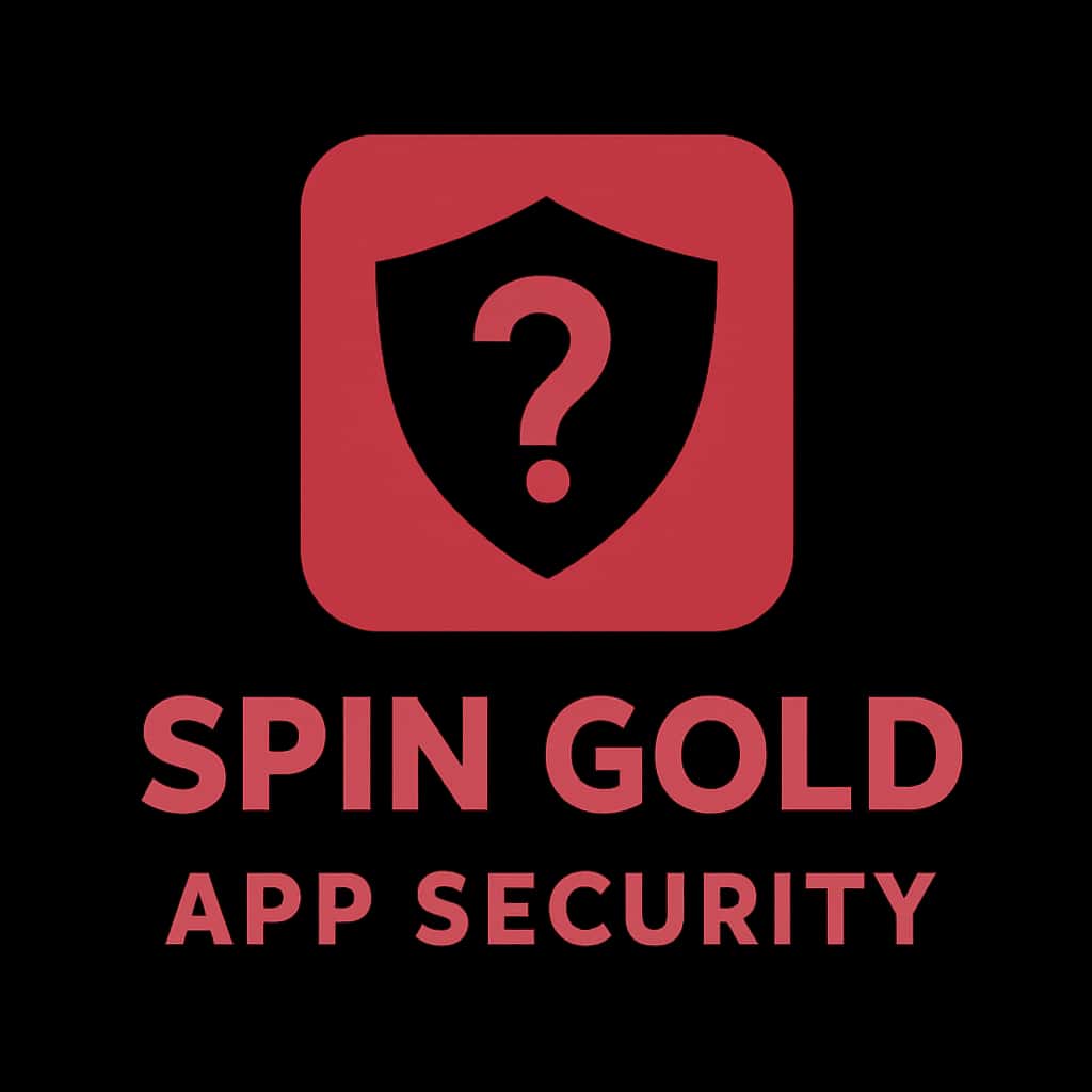 A badge symbolizing Spin Gold App Security, incorporating a secure design.