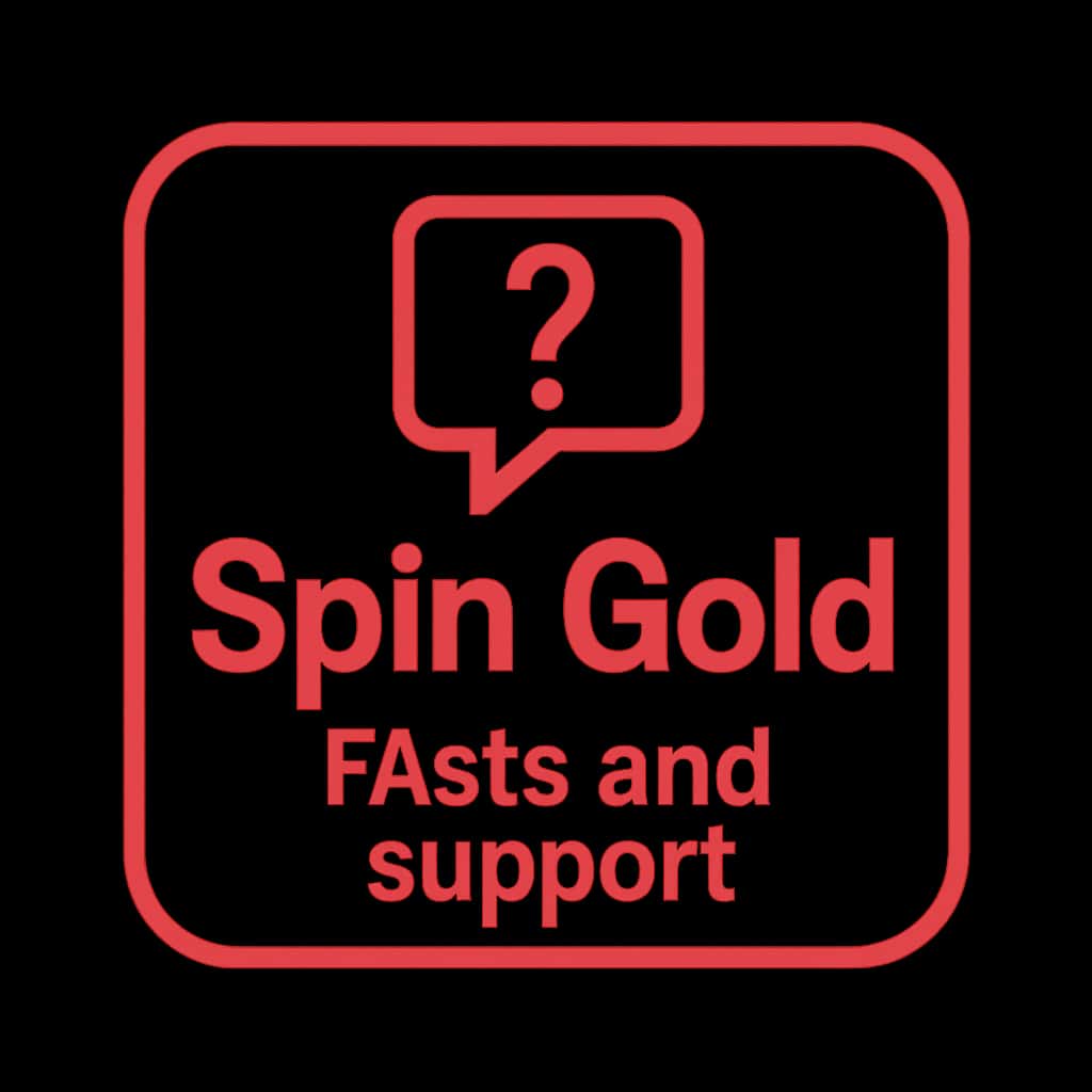 Icon representing Spin Gold FAQs and Support.