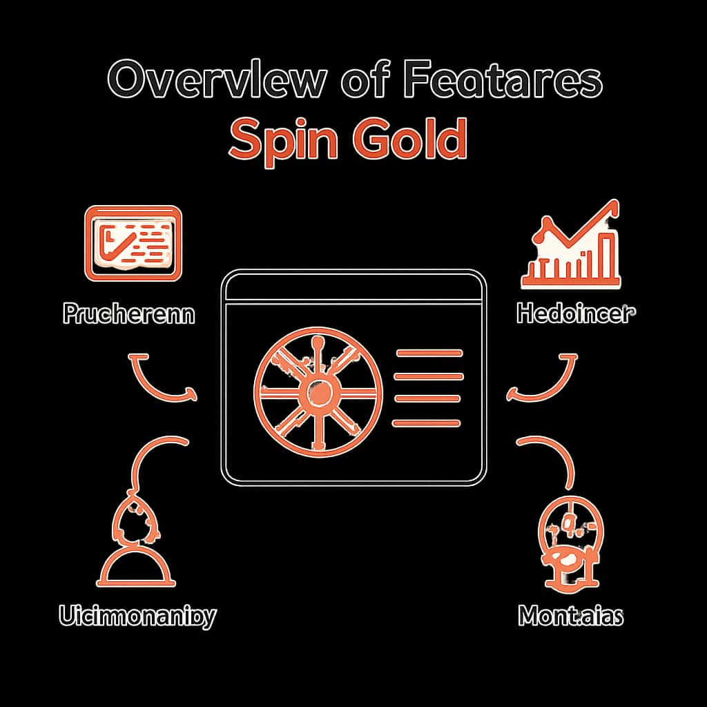 Illustration detailing the features of Spin Gold.