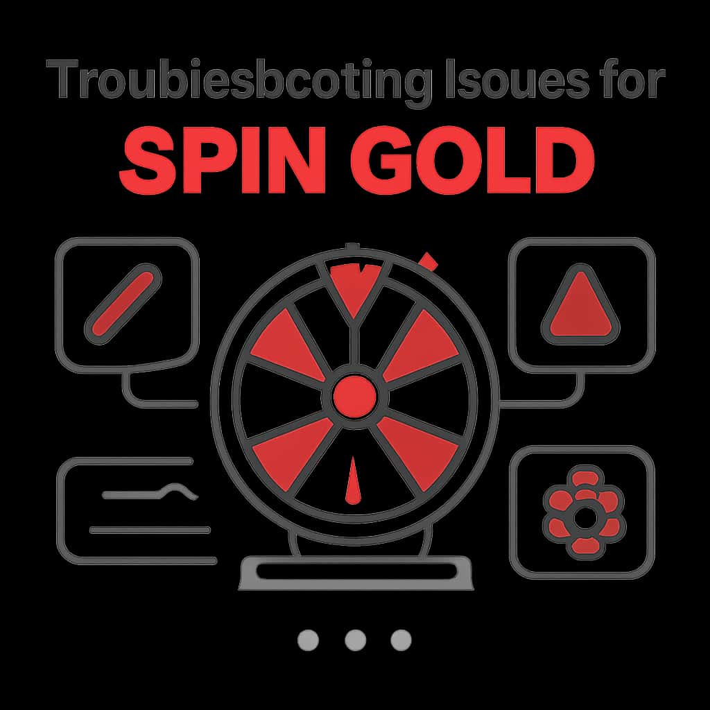 An educational diagram illustrating troubleshooting methods for Spin Gold.