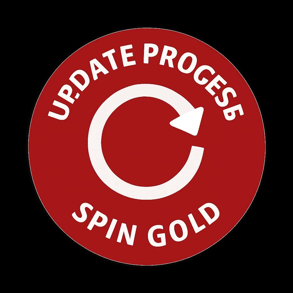 A simple icon representing the update process for Spin Gold.