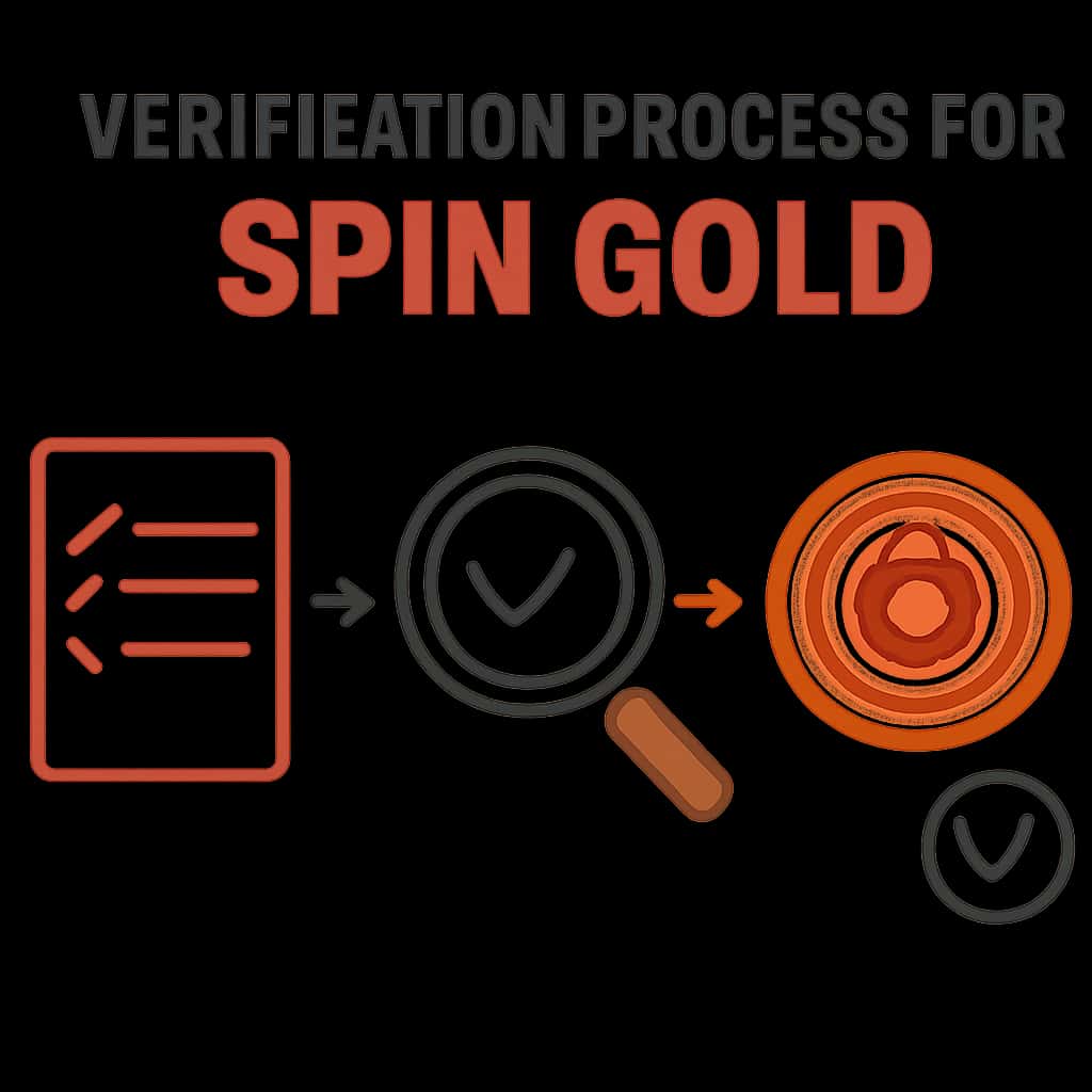 An educational diagram detailing the verification steps for Spin Gold.